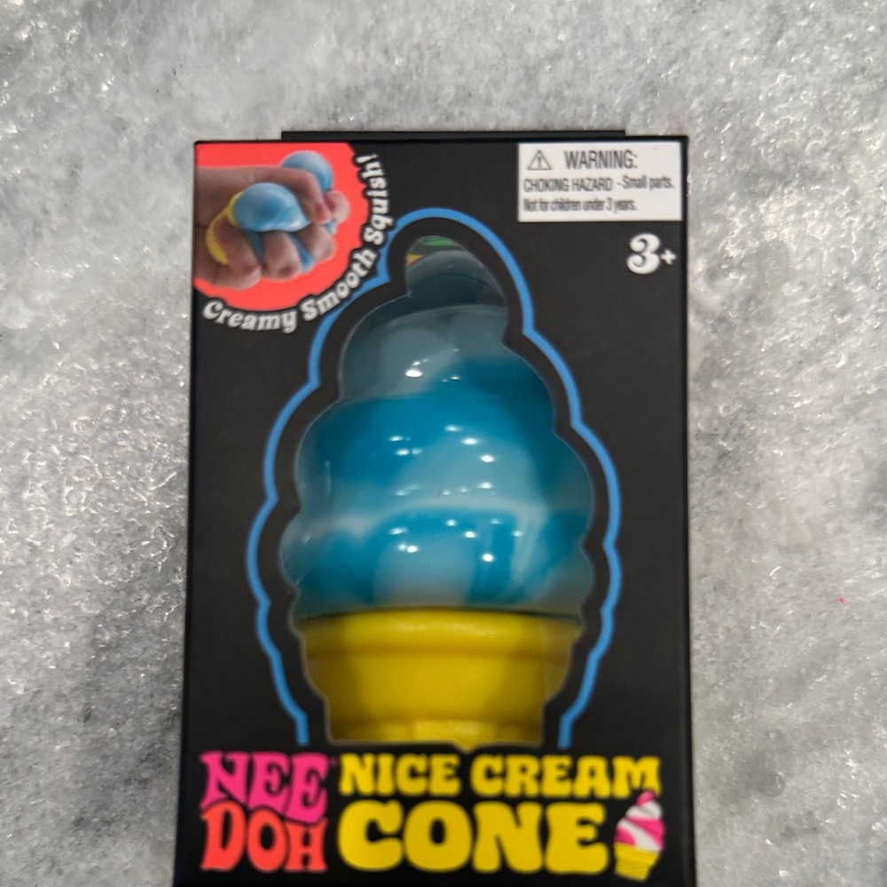 Kids Blue & Yellow Nice Cream Cone Squishy